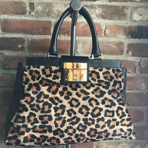 Tory Burch Leopard Print Holland Satchel